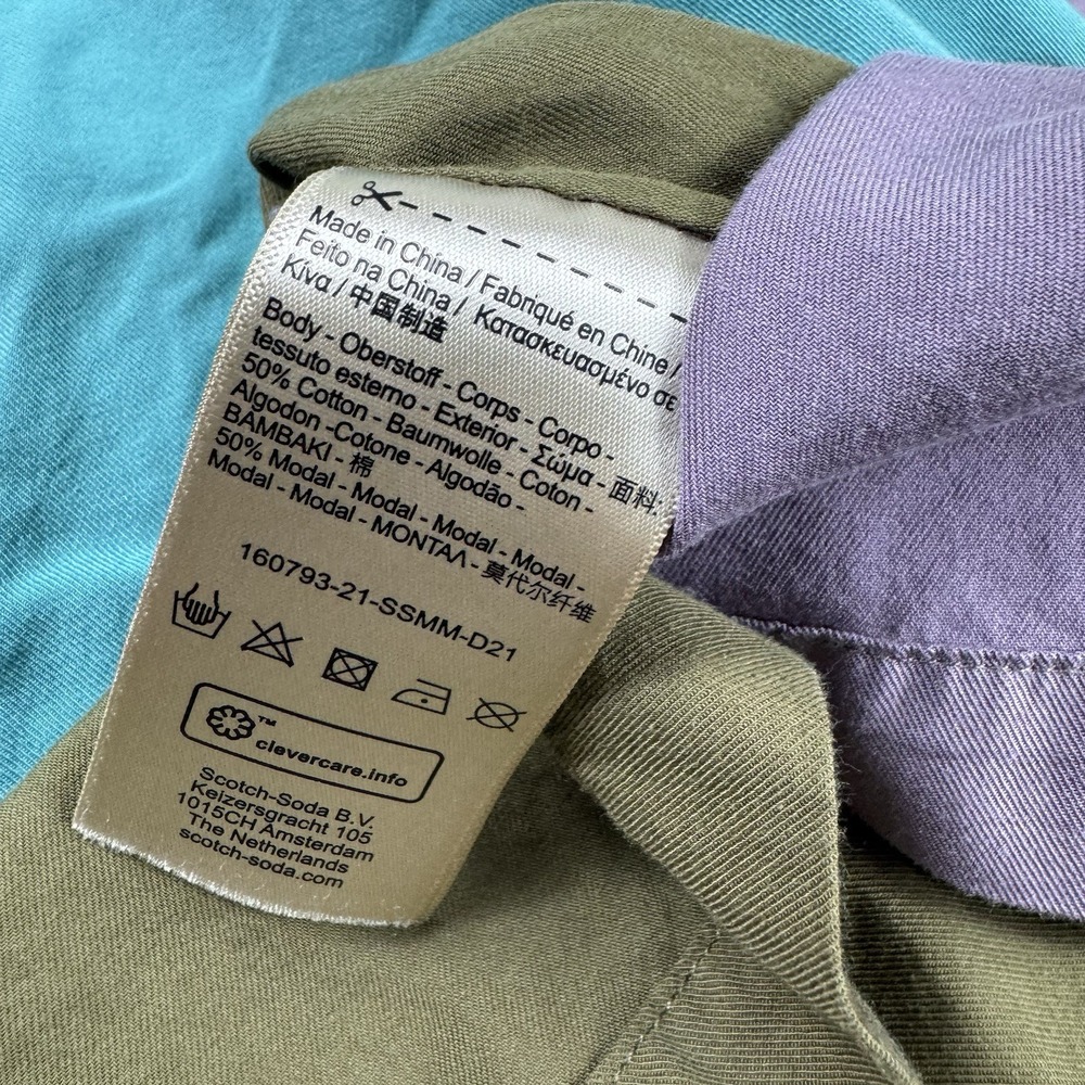 Scotch & Soda Mens Pastel Colorblock Cotton Modal Button Front Shirt M 160793 - Picture 4 of 5